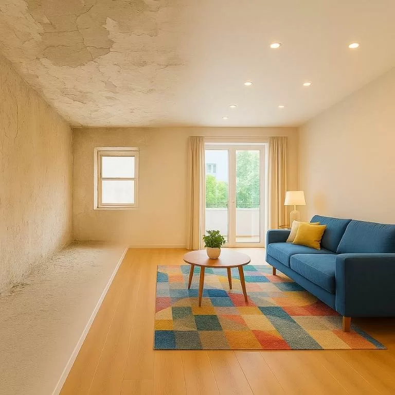 İzmir tadilat kapsamında salon tadilatı öncesi ve sonrası